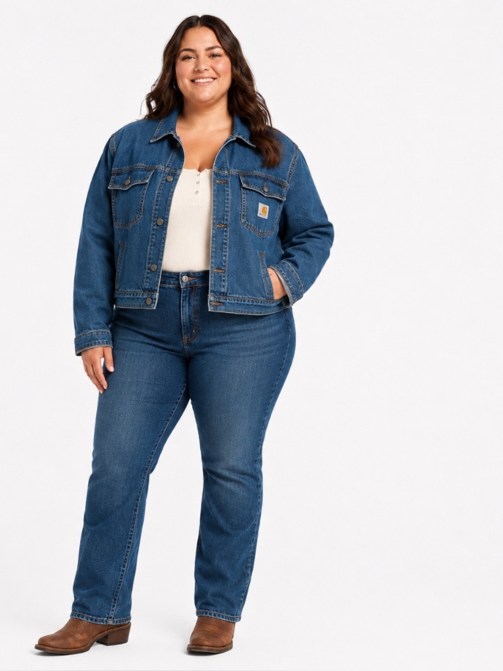 Carhartt Jacket Womens Sz XXL 20 Detroit Denim Tomboy Jean Trucker Country  farm